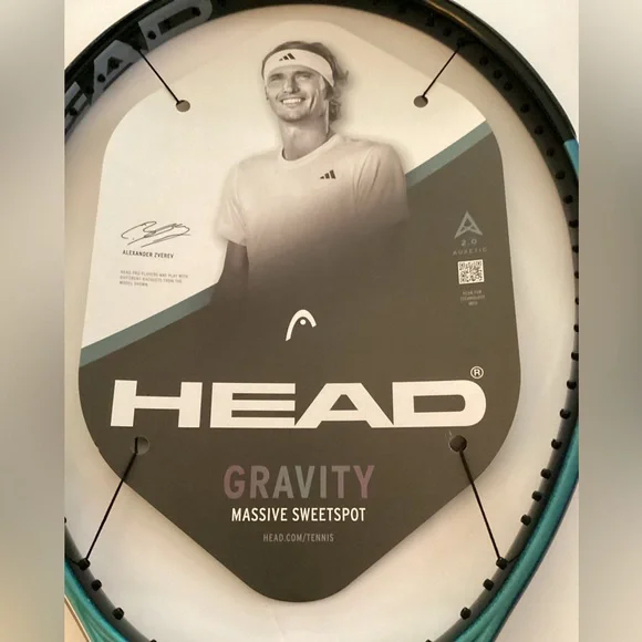 New w/ tag’s unstrung HEAD Gravity Tennis Racket in Black and Blue - Picture 2 of 8